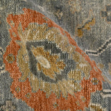 AMER Rugs Willow Nancy WIL-8 Hand-Knotted Handmade New Zealand Wool Traditional Floral Rug Gray 10' x 14'
