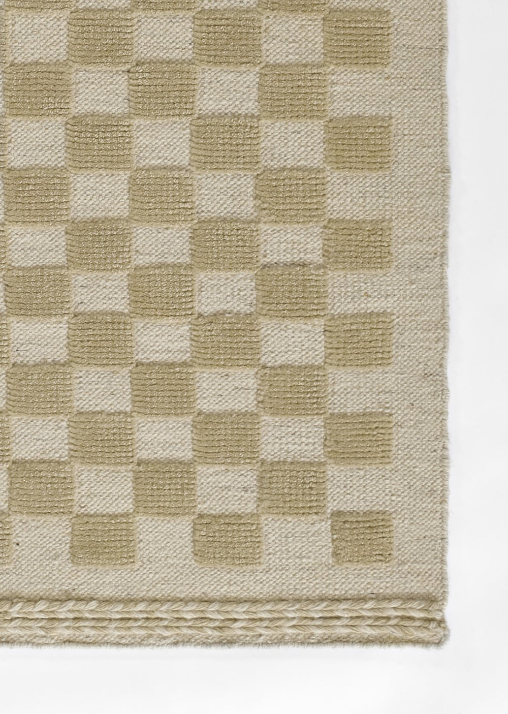 Momeni Willow WLO-1 Hand Woven Contemporary Check Indoor Rug Beige 10' x 14'