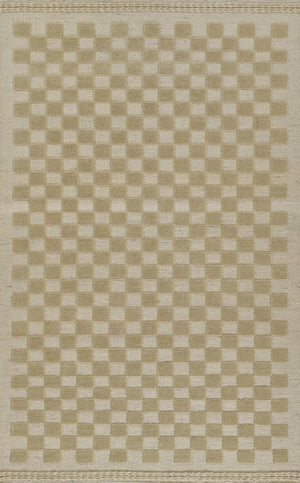 Momeni Willow WLO-1 Hand Woven Contemporary Check Indoor Rug Beige 10' x 14'