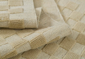 Momeni Willow WLO-1 Hand Woven Contemporary Check Indoor Rug Beige 10' x 14'