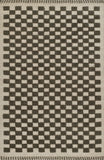 Momeni Willow WLO-1 Hand Woven Contemporary Check Indoor Rug Charcoal 10' x 14'