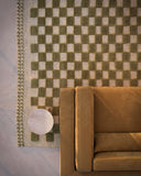 Momeni Willow WLO-1 Hand Woven Contemporary Check Indoor Rug Green 10' x 14'