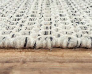 Rizzy Windsor WIN101 Hand Woven Casual Wool Rug Gray 8'6" x 11'6"