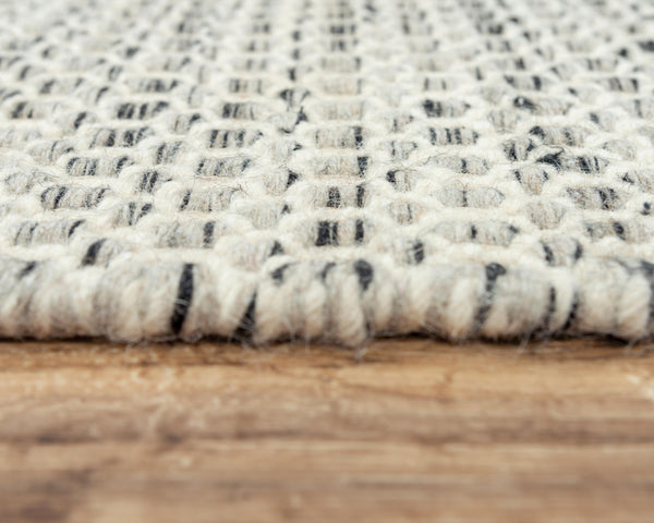 Rizzy Windsor WIN101 Hand Woven Casual Wool Rug Gray 8'6" x 11'6"