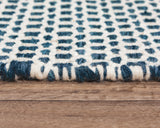 Rizzy Windsor WIN102 Hand Woven Casual Wool Rug Blue 8'6" x 11'6"