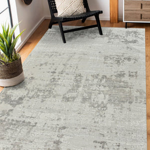 Amer Rugs Winston Abstract Design Hand-knotted Area Rug In Luxurious New Zealand Wool For Elegant Spaces Ash Wool Win30810
