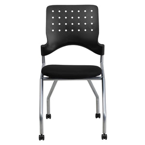 English Elm Galaxy Mobile Nesting Chair – Ergonomic Black Fabric Seat for Comfort, Style & Space Efficiency WL-A224V-GG