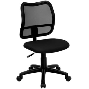 English Elm Alber Ergonomic Mid-Back Black Mesh Task Chair with Lumbar Support for All-Day Comfort & Mobility WL-A277-BK-GG