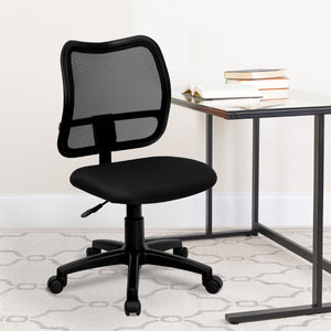 English Elm Alber Ergonomic Mid-Back Black Mesh Task Chair with Lumbar Support for All-Day Comfort & Mobility WL-A277-BK-GG