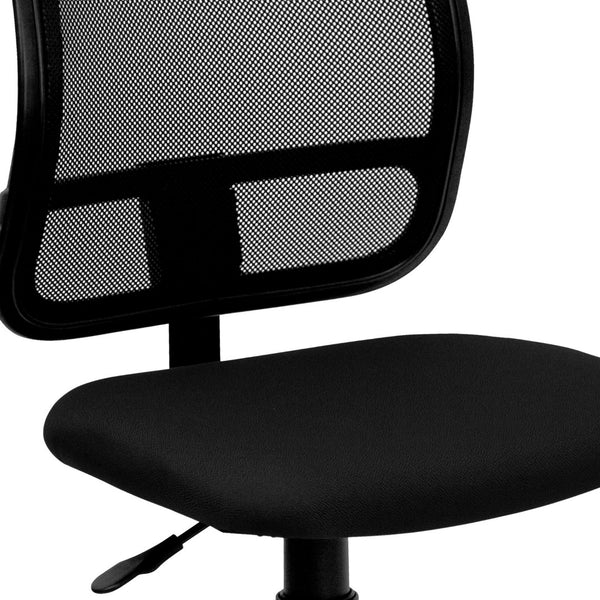 English Elm Alber Ergonomic Mid-Back Black Mesh Task Chair with Lumbar Support for All-Day Comfort & Mobility WL-A277-BK-GG