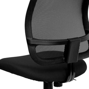 English Elm Alber Ergonomic Mid-Back Black Mesh Task Chair with Lumbar Support for All-Day Comfort & Mobility WL-A277-BK-GG