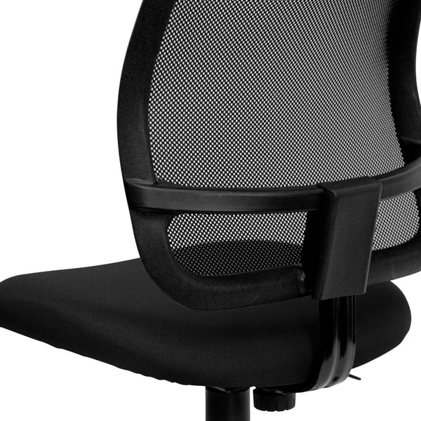 English Elm Alber Ergonomic Mid-Back Black Mesh Task Chair with Lumbar Support for All-Day Comfort & Mobility WL-A277-BK-GG