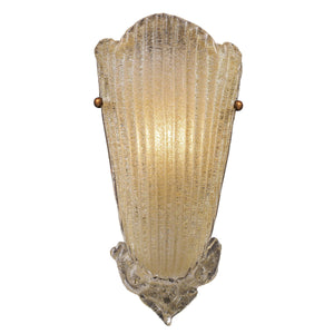 Atlas Providence Artisan Hand-Sculpted Glass Wall Sconce with Warm Metallic Leaf Finish Gold WL11129-GD