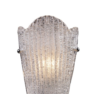 Atlas Providence Artisan Hand-Sculpted Glass Wall Sconce with Warm Metallic Leaf Finish Silver WL11129-SV