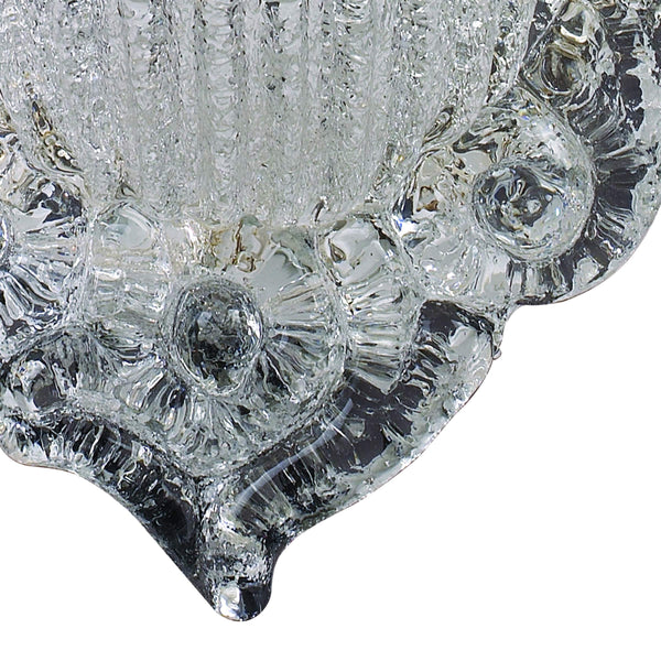 Atlas Providence Artisan Hand-Sculpted Glass Wall Sconce with Warm Metallic Leaf Finish Silver WL11129-SV