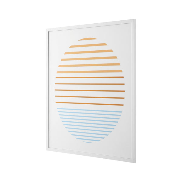 Safavieh Linear Horizon, 24 X 24 Inch, Orange / Ivory, Framed Wall Art XII23 Orange / Ivory Paper / Polystyrene Frame / Perpex Glass WLA2001A