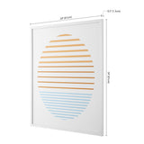 Safavieh Linear Horizon, 24 X 24 Inch, Orange / Ivory, Framed Wall Art XII23 Orange / Ivory Paper / Polystyrene Frame / Perpex Glass WLA2001A