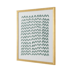 Safavieh Quiet Applause, 16 X 16 Inch, Green / Ivory, Framed Wall Art XII23 Green / Ivory Paper / Polystyrene Frame / Perpex Glass WLA2012A