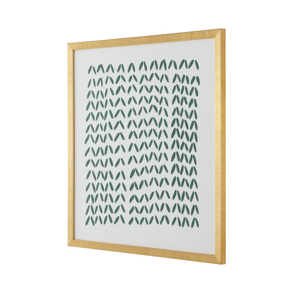 Safavieh Quiet Applause, 16 X 16 Inch, Green / Ivory, Framed Wall Art XII23 Green / Ivory Paper / Polystyrene Frame / Perpex Glass WLA2012A