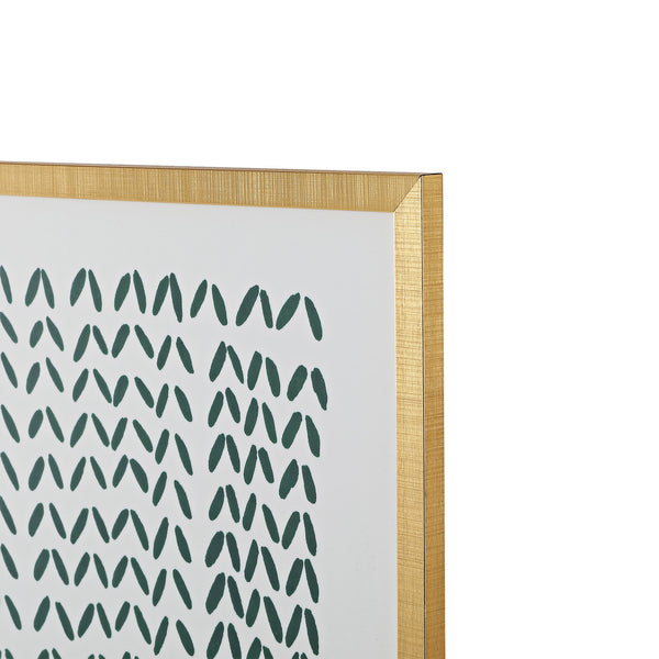 Safavieh Quiet Applause, 16 X 16 Inch, Green / Ivory, Framed Wall Art XII23 Green / Ivory Paper / Polystyrene Frame / Perpex Glass WLA2012A