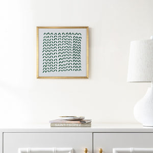 Safavieh Quiet Applause, 16 X 16 Inch, Green / Ivory, Framed Wall Art XII23 Green / Ivory Paper / Polystyrene Frame / Perpex Glass WLA2012A