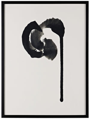 Safavieh MAKE YOUR MARK, 18x24 INCH FRAMED WALL ART - Elegant Black Ink Abstract on Antique Ivory Background WLA2015A