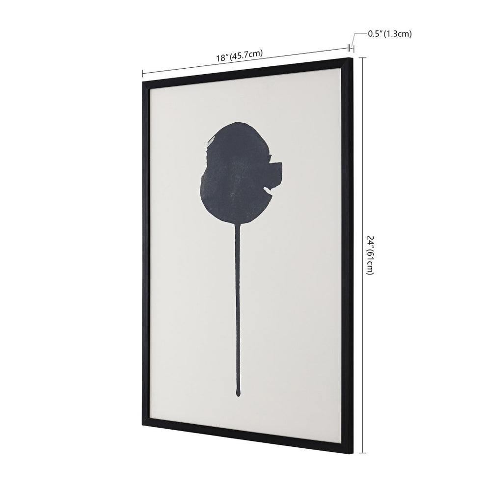 Safavieh SHADOW of a Dandelion Framed Wall Art – Minimalist Black Silhouette on Antique Ivory, 18x24 Inch WLA2016A