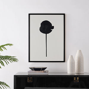 Safavieh SHADOW of a Dandelion Framed Wall Art – Minimalist Black Silhouette on Antique Ivory, 18x24 Inch WLA2016A