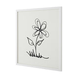 Safavieh Signed: Springtime, 16 X 16 Inch, Black / Antique Ivory , Framed Wall Art XII23 Black / Antique Ivory  Paper / Polystyrene Frame / Perpex Glass WLA2018A