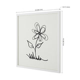 Safavieh Signed: Springtime, 16 X 16 Inch, Black / Antique Ivory , Framed Wall Art XII23 Black / Antique Ivory  Paper / Polystyrene Frame / Perpex Glass WLA2018A