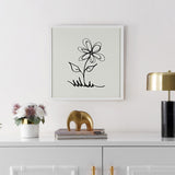 Safavieh Signed: Springtime, 16 X 16 Inch, Black / Antique Ivory , Framed Wall Art XII23 Black / Antique Ivory  Paper / Polystyrene Frame / Perpex Glass WLA2018A