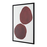 Safavieh Twin Suns, 18 X 24 Inch, Red / Ivory, Framed Wall Art XII23 Red / Ivory Paper / Polystyrene Frame / Perpex Glass WLA2020A