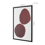 Safavieh Twin Suns, 18 X 24 Inch, Red / Ivory, Framed Wall Art XII23 Red / Ivory Paper / Polystyrene Frame / Perpex Glass WLA2020A