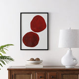 Safavieh Twin Suns, 18 X 24 Inch, Red / Ivory, Framed Wall Art XII23 Red / Ivory Paper / Polystyrene Frame / Perpex Glass WLA2020A