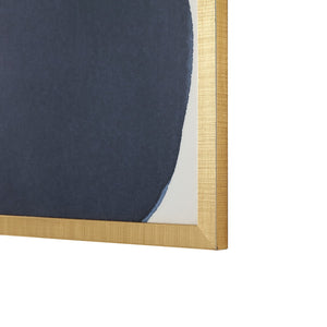 Safavieh Primary Objective, 18 X 24 Inch, Denim / Gold, Framed Wall Art XII23 Denim / Gold Paper / Polystyrene Frame / Perpex Glass WLA2023A