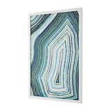 Safavieh Emerald Resonance, 16 X 20 Inch, Blue / Spring Green, Framed Wall Art XII23 Blue / Spring Green Paper / Polystyrene Frame / Perpex Glass WLA2026A