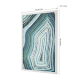 Safavieh Emerald Resonance, 16 X 20 Inch, Blue / Spring Green, Framed Wall Art XII23 Blue / Spring Green Paper / Polystyrene Frame / Perpex Glass WLA2026A