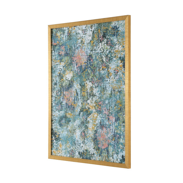 Safavieh A Lasting Impression, 16 X 20 Inch, Sky Blue / Spring Green, Framed Wall Art XII23 Sky Blue / Spring Green Paper / Polystyrene Frame / Perpex Glass WLA2027A