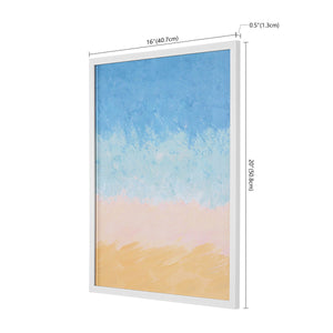 Safavieh Shoreline, 16 X 20 Inch, Light Blue / Sand, Framed Wall Art XII23 Light Blue / Sand Paper / Polystyrene Frame / Perpex Glass WLA2028A