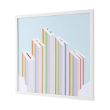 Safavieh Rainbow Aspirations, 20 X 16 Inch, Sky Blue / Pink, Framed Wall Art XII23 Sky Blue / Pink Paper / Polystyrene Frame / Perpex Glass WLA2030A