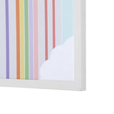 Safavieh Rainbow Aspirations, 20 X 16 Inch, Sky Blue / Pink, Framed Wall Art XII23 Sky Blue / Pink Paper / Polystyrene Frame / Perpex Glass WLA2030A