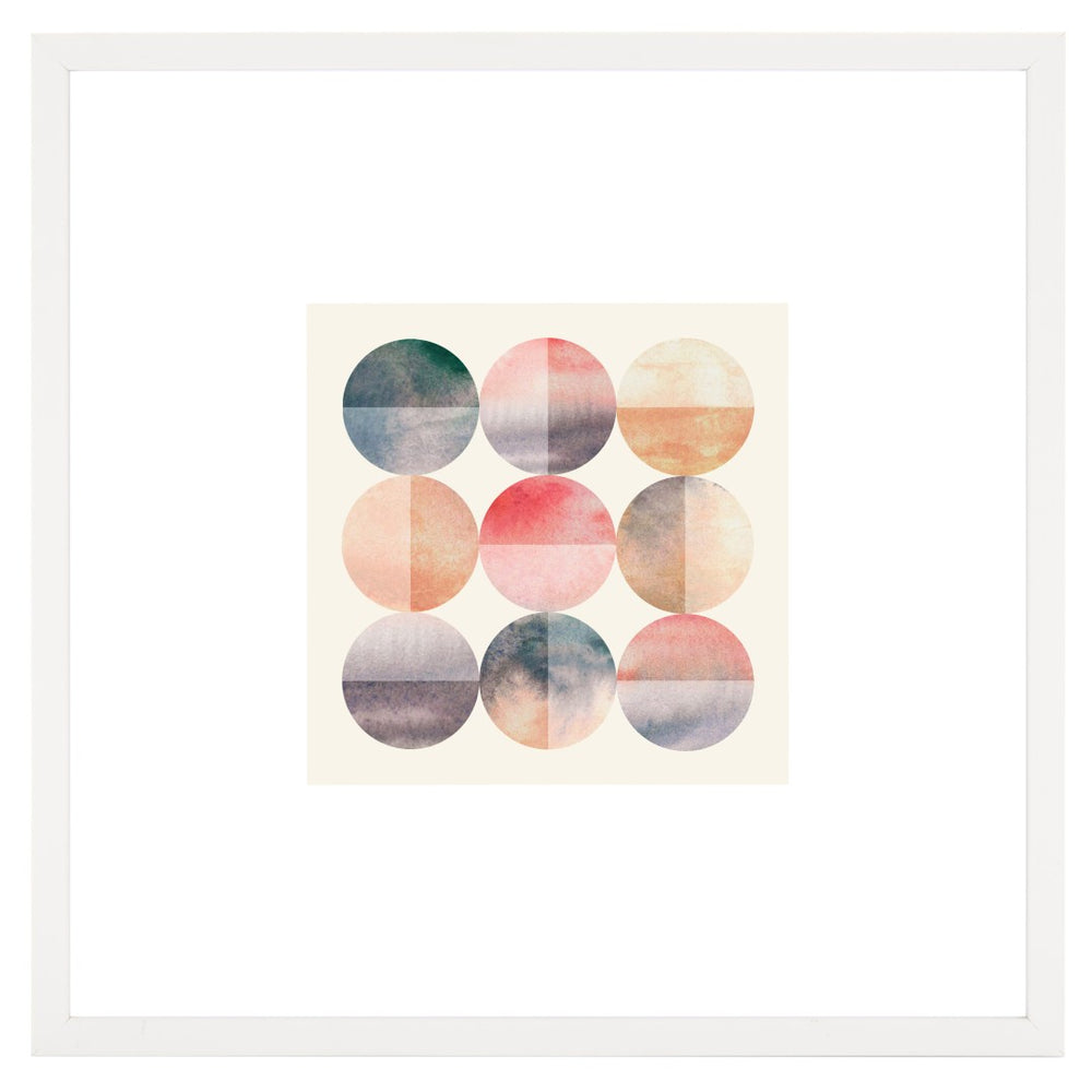 Safavieh ACROSS Many Oceans Framed Wall Art - 16x16" Serene Blush & Blue Green Decor for Modern Spaces WLA2062A
