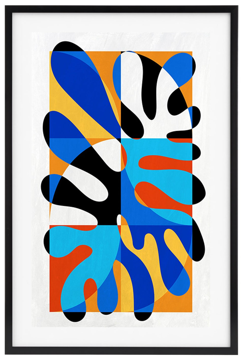 Safavieh SPUNKY Splat Framed Wall Art, 24x36” Contemporary Print with Vibrant Colors for Modern Spaces WLA2067A
