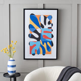 Safavieh Spunky Splat, 24 X 36, Framed Wall Art XII23 Multi  WLA2067A