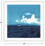 Safavieh Day At Sea, 28 X 28, Blue/White, Framed Wall Art  XII23 Blue / White  WLA2068A