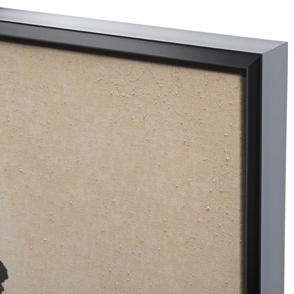 Safavieh INKY Arrangement Framed Wall Art, 24"x36" - Modern Antique Ivory & Black Abstract Floral Decor WLA2069A