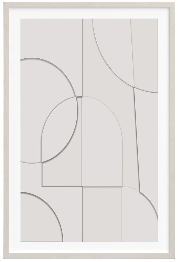 Safavieh Peaceful Configuration, 24 X 36, Ivory, Framed Wall Art XII23 Ivory  WLA2070A