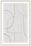 Safavieh Peaceful Configuration, 24 X 36, Ivory, Framed Wall Art XII23 Ivory  WLA2070A