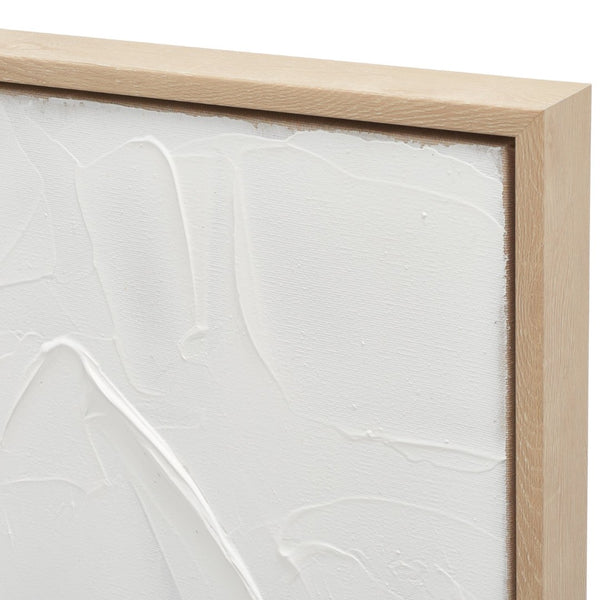 Safavieh THE MINIMALIST Framed Wall Art 24x36" in White - Modern, Textured Decor for Contemporary Spaces WLA2071A