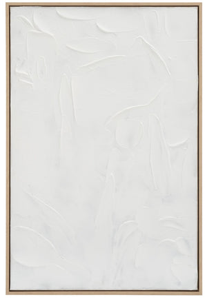 Safavieh THE MINIMALIST Framed Wall Art 24x36" in White - Modern, Textured Decor for Contemporary Spaces WLA2071A
